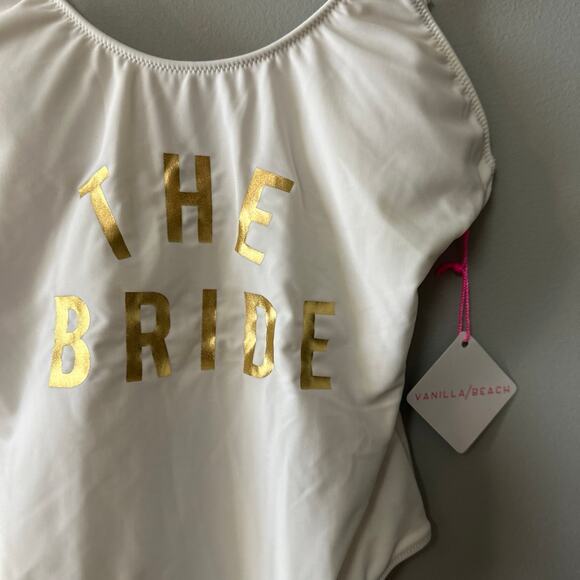 NEW Womens Size M Vanilla Bean One Piece Bride Swimsuit - Picture 2 of 6
